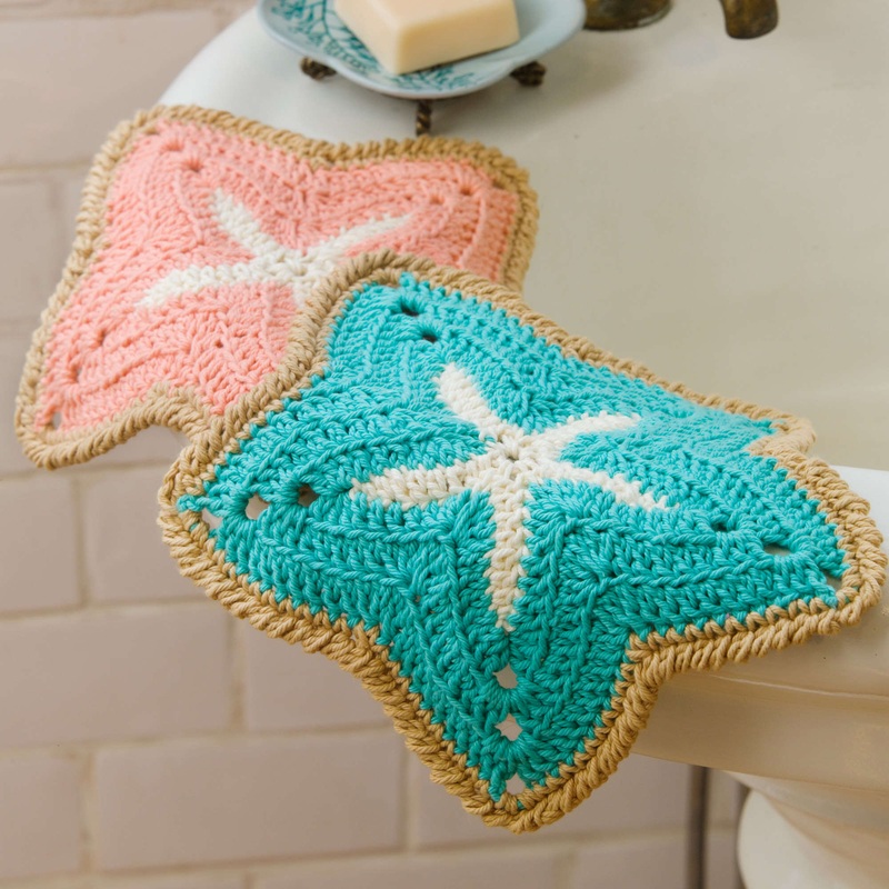 Red Heart Crochet Starfish Dishcloths