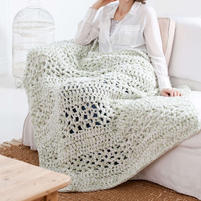 Red Heart Crochet Super Quick Throw