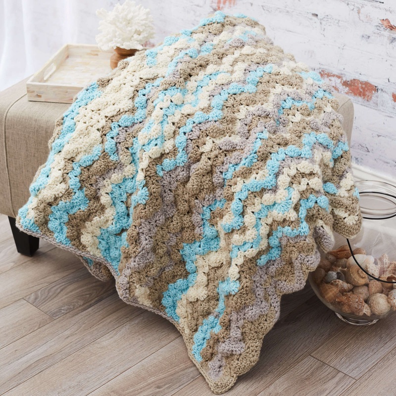Red Heart Crochet Surfer Girl Throw