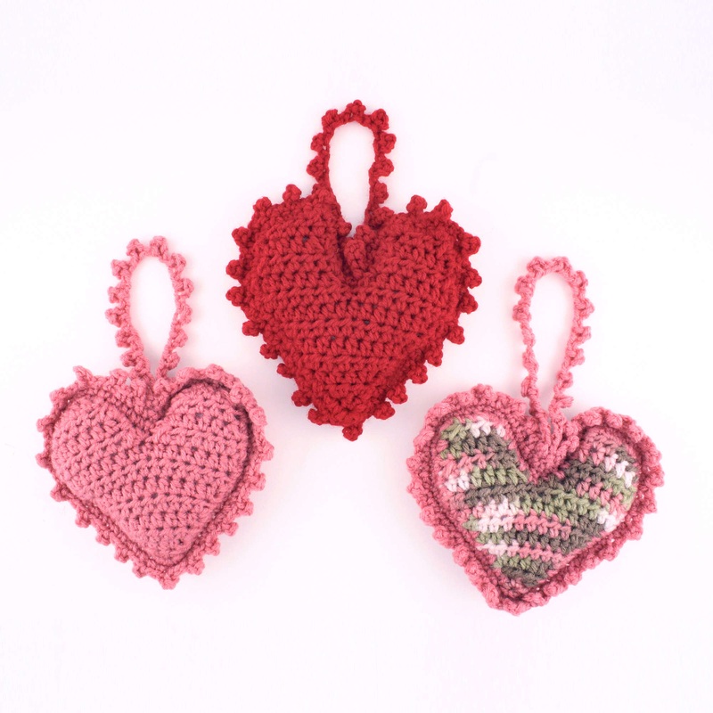 Red Heart Crochet Sweet Heart Sachet