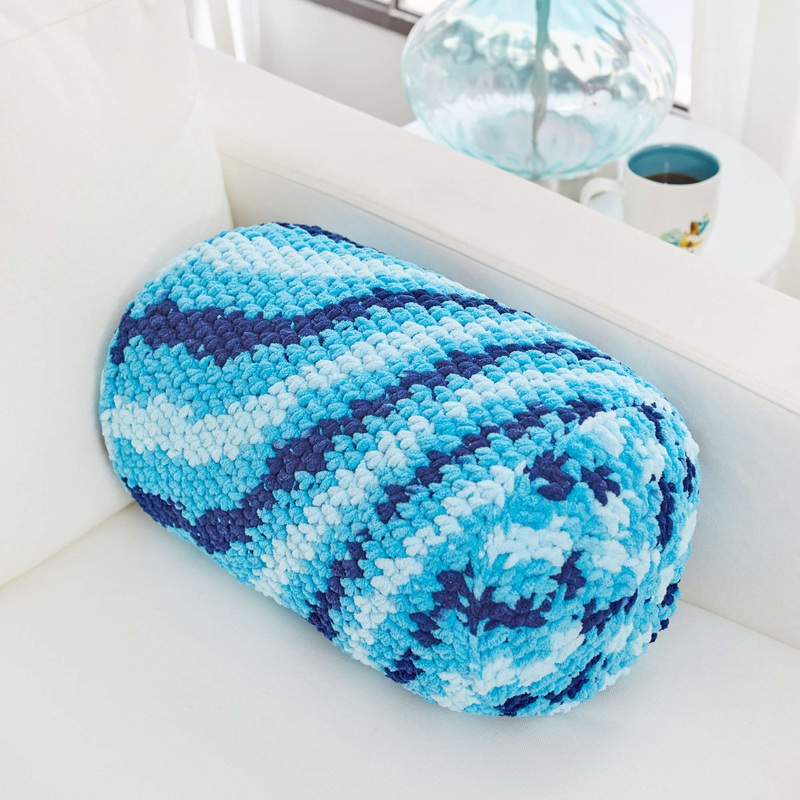 Red Heart Crochet Sweet Home Bolster Pillow