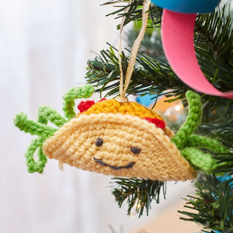 Red Heart Crochet Tasty Taco Ornament