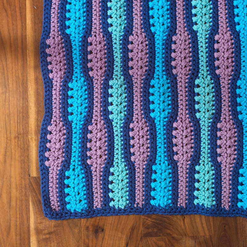Red Heart Crochet Textured Waves Rug