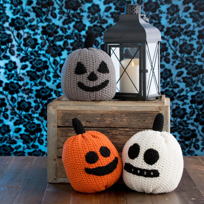 Red Heart Crochet Three Little Pumpkins