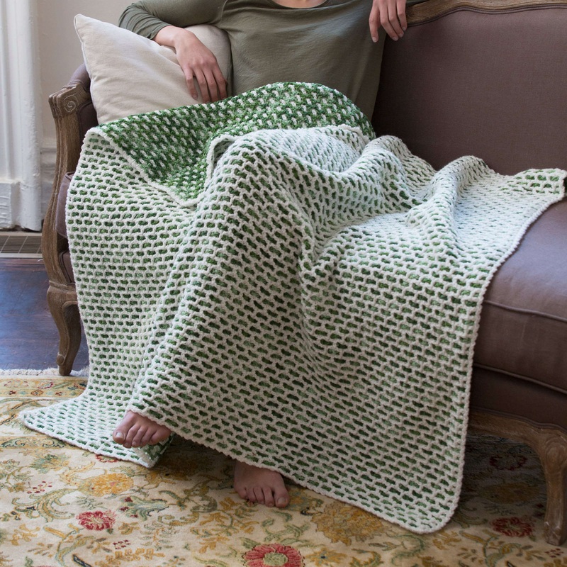 Red Heart Crochet Top o’ the Mornin’ Throw