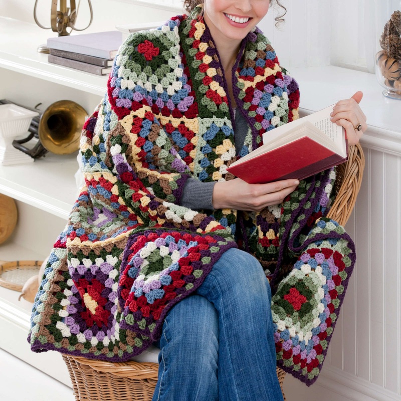 Red Heart Crochet Traditional Classic Afghan