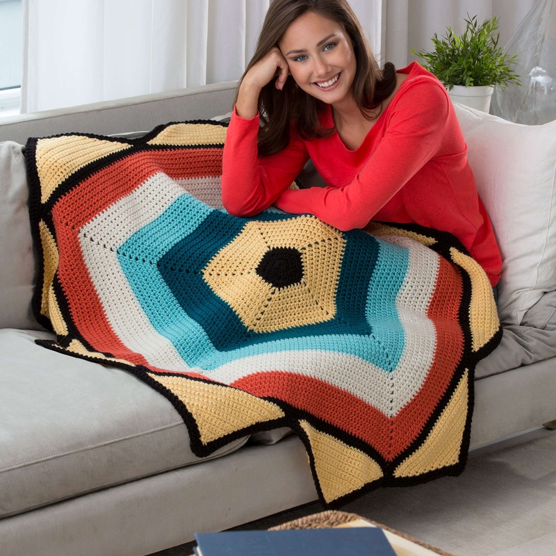 Red Heart Crochet to the Point Throw