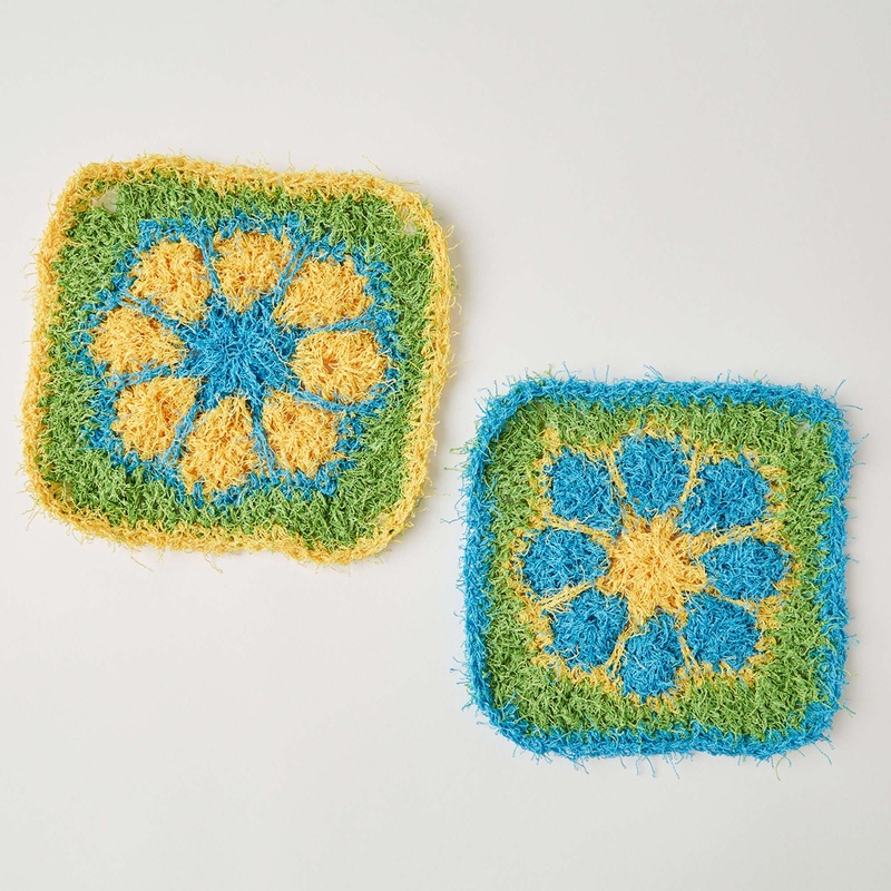 Red Heart Crochet Tropical Flower Scrubby