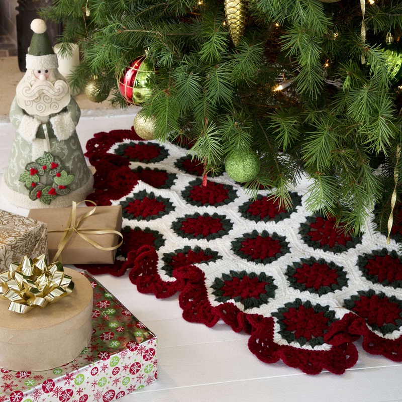 Red Heart Crochet Victorian Tree Skirt