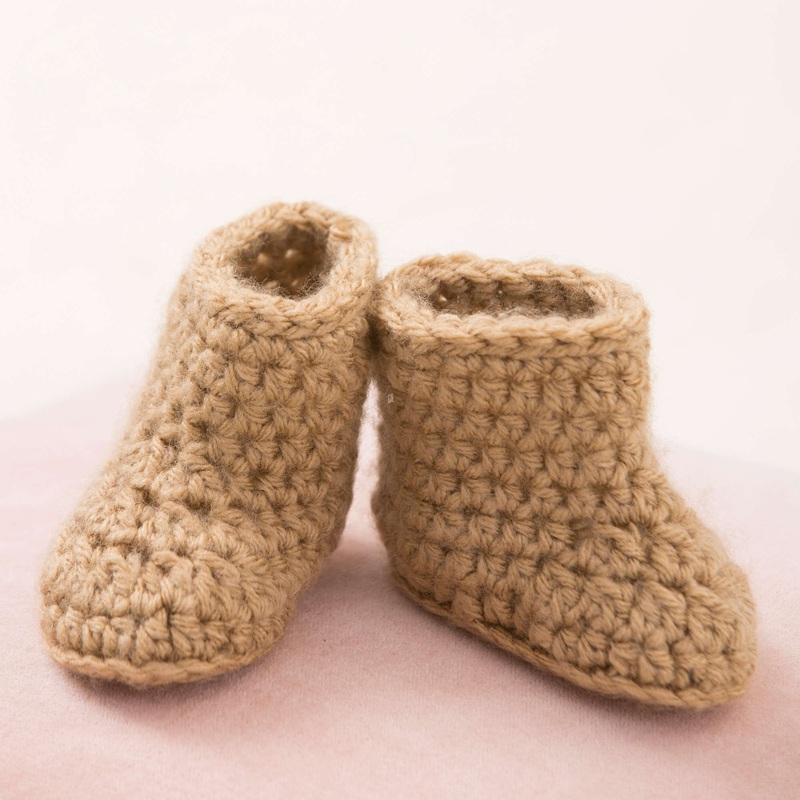 Red Heart Crochet Warm Baby Boots