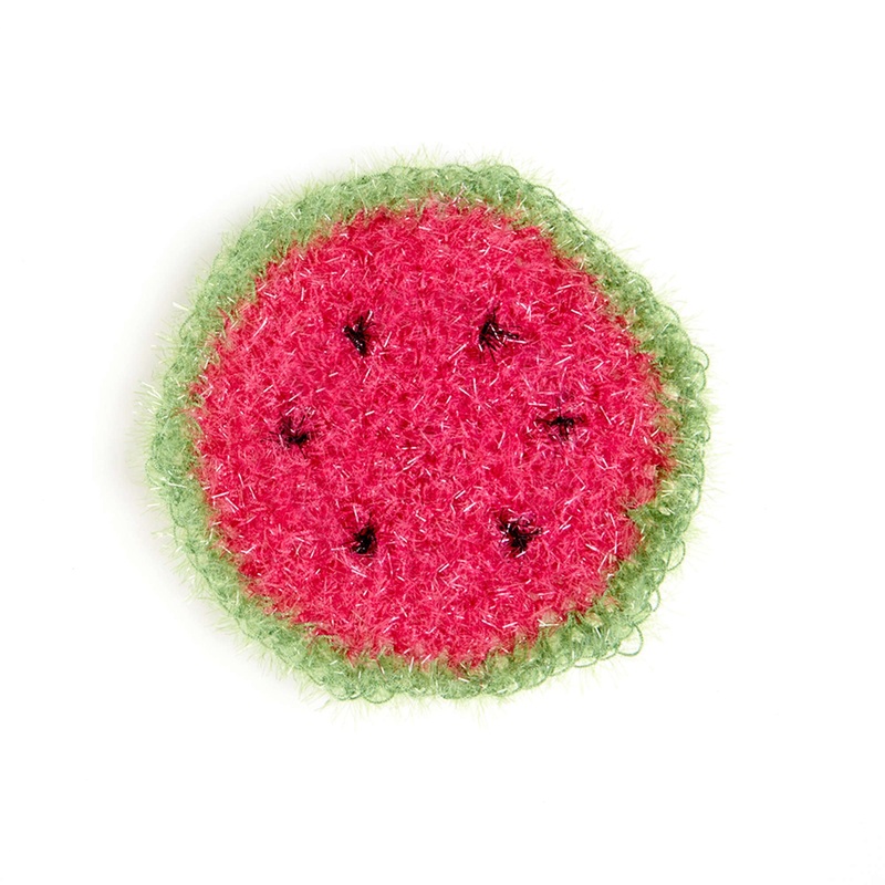 Red Heart Crochet Watermelon Slice Scrubby