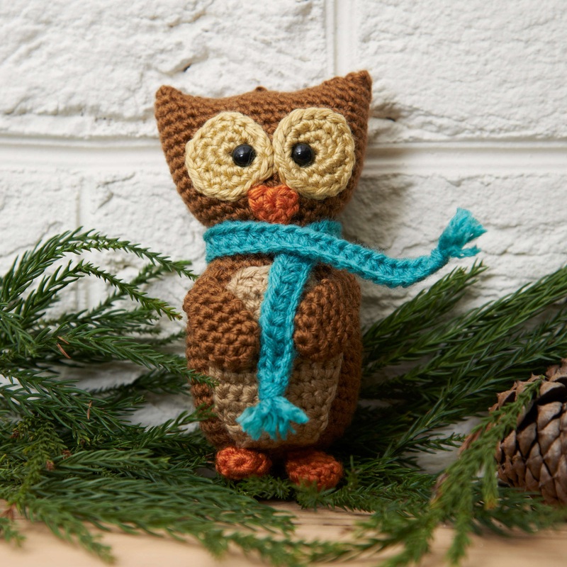 Red Heart Crochet Wise Owl Ornament