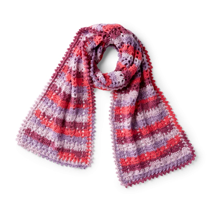 Red Heart Heartwarming Crochet Scarf by Susan Heyn