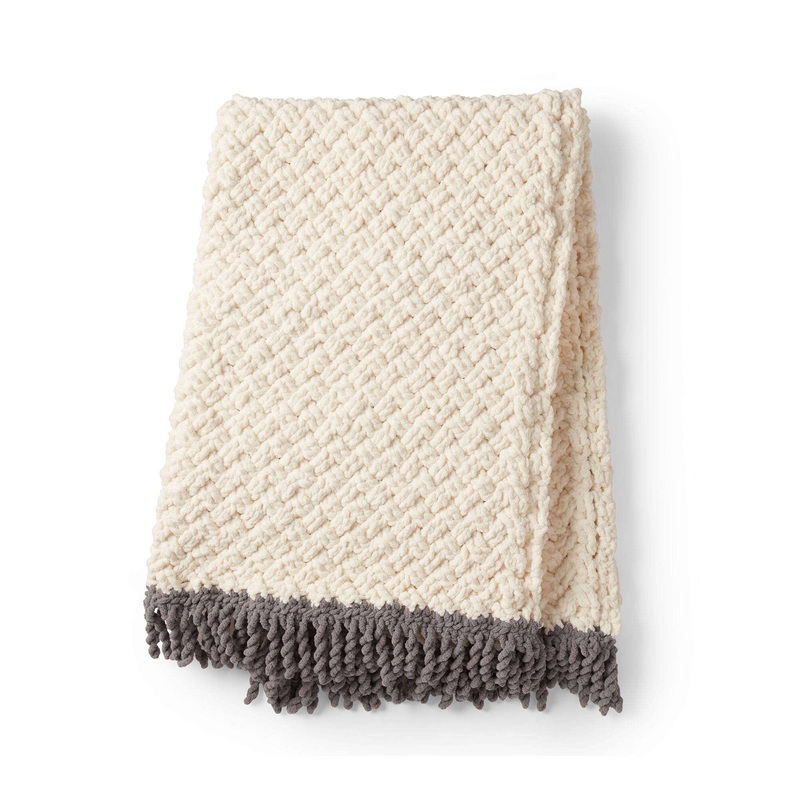 Bernat Celtic Texture Crochet Blanket