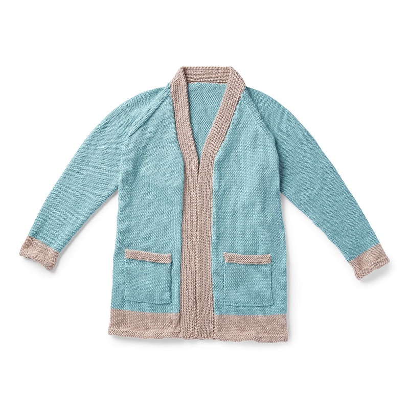 Red Heart One for Me One for You Knit Cardigan Adult