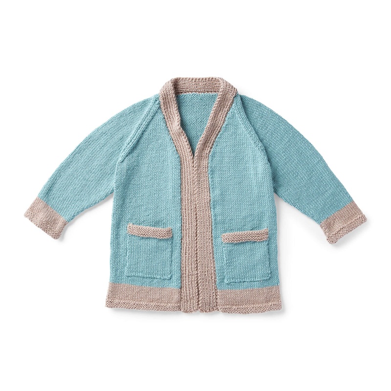 Red Heart One for Me One for You Knit Cardigan Kids