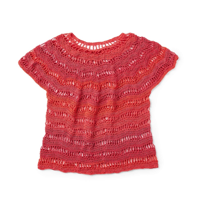 Red Heart Zig Zag Crochet Top|XS/S|4/5 XL|L/XL|2/3 XL|M|Medium