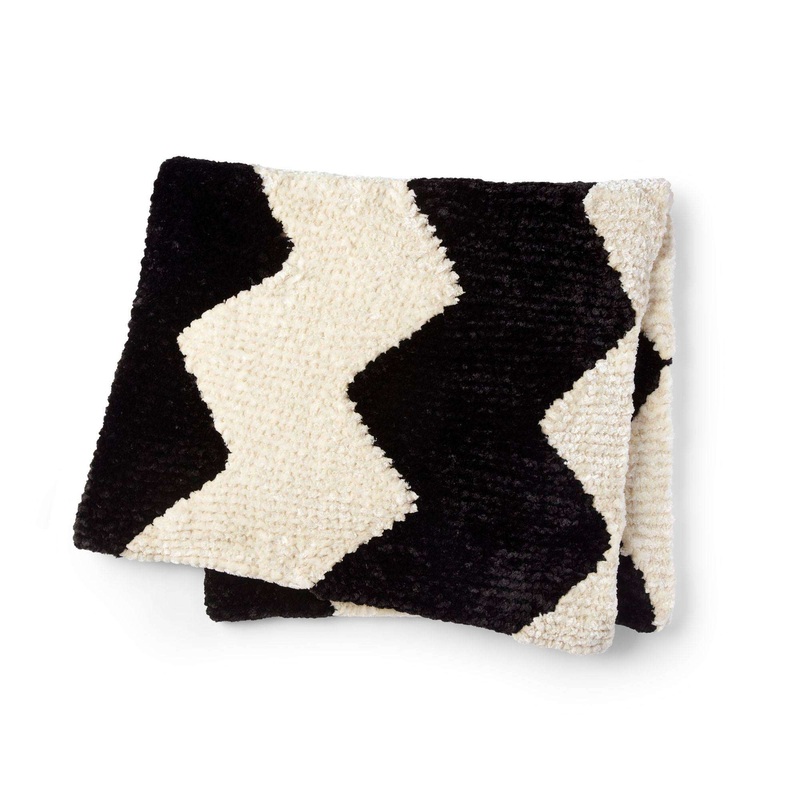 Bernat Chevron Inspired Knit Blanket