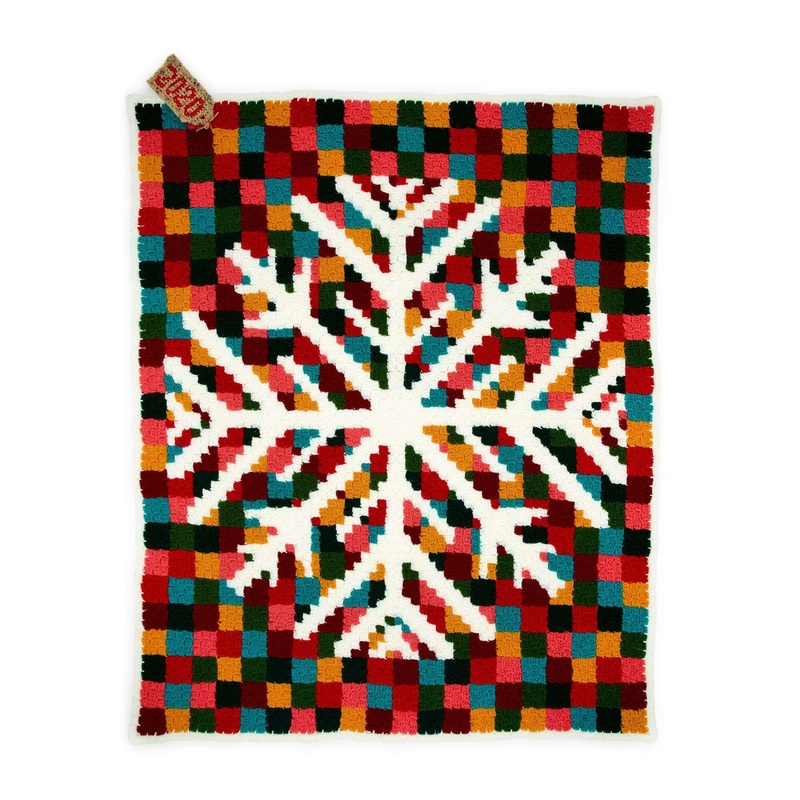 Red Heart Digital Snowflake C2C Crochet Blanket