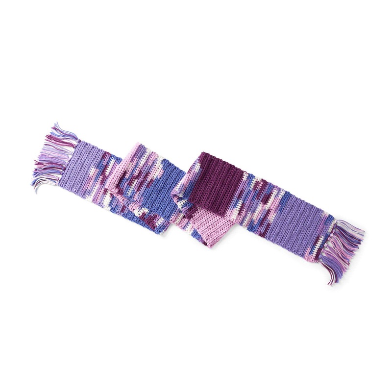 Red Heart Easy Block Crochet Scarf