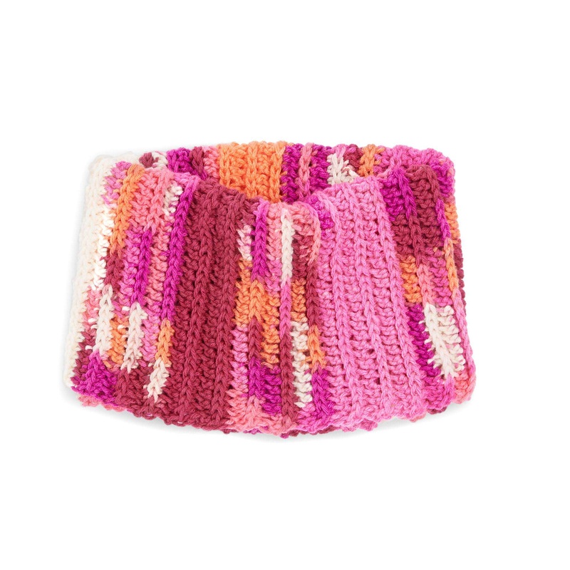 Red Heart Hot Mix Ridges Crochet Cowl