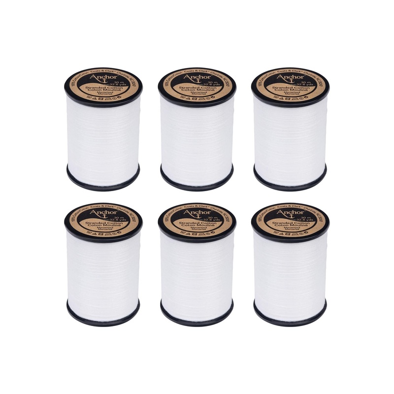 Anchor Spooled Cotton 30 Meters (6 Pack) – Clearance Shades