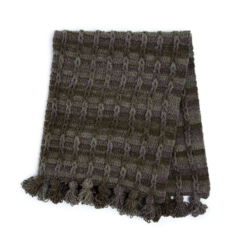 Bernat Braided Loops Crochet Blanket