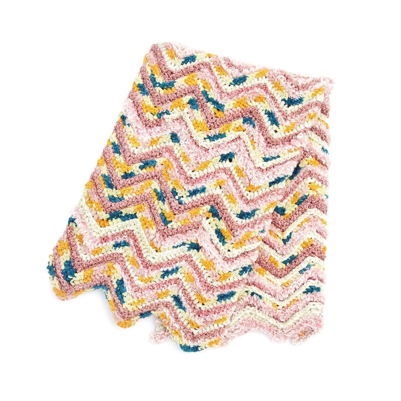 Bernat Chevron Cottage Crochet Blanket