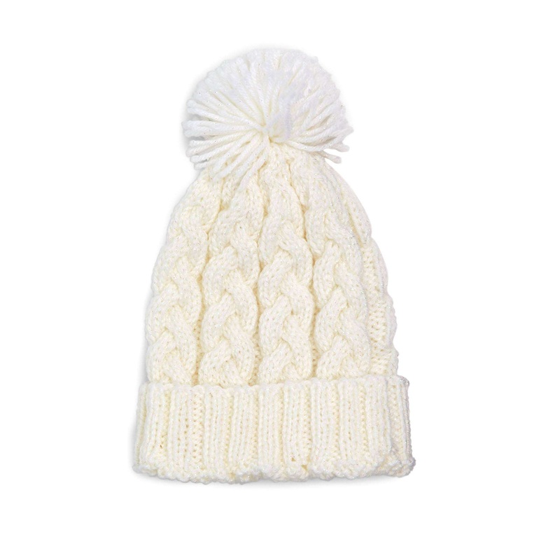 Red Heart Braided Cable Knit Hat
