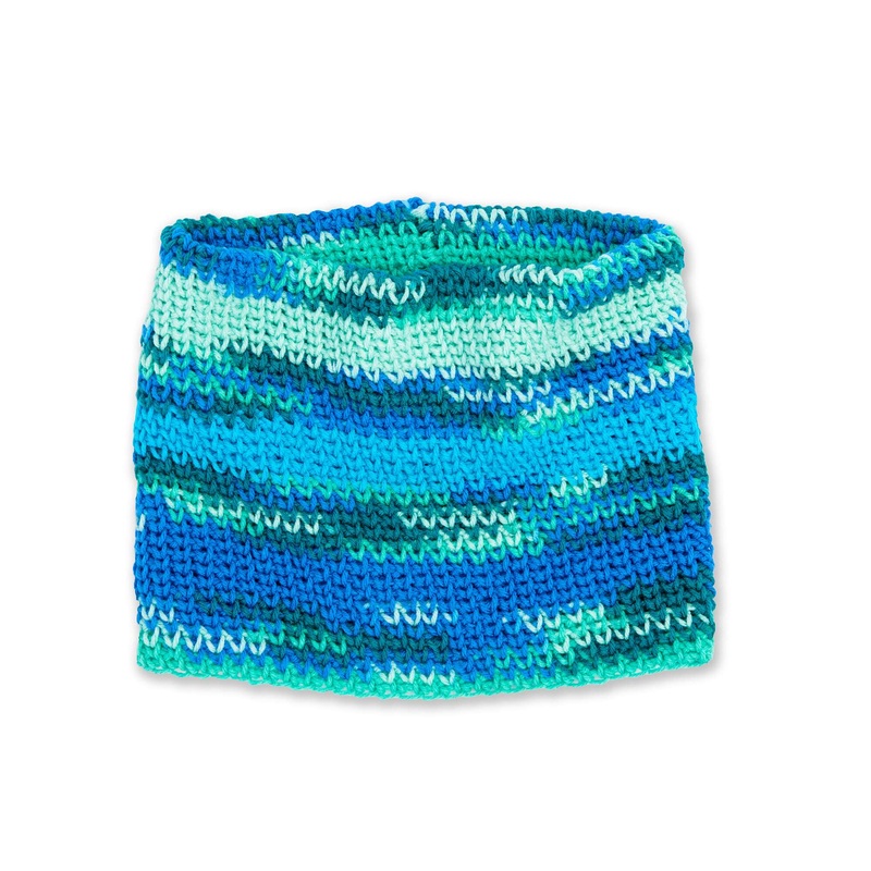 Red Heart Color Block Crochet Smart Cowl
