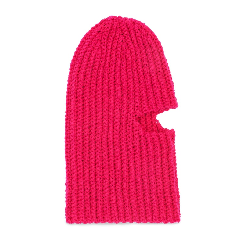 Red Heart Crochet Ribbed Balaclava for Adults