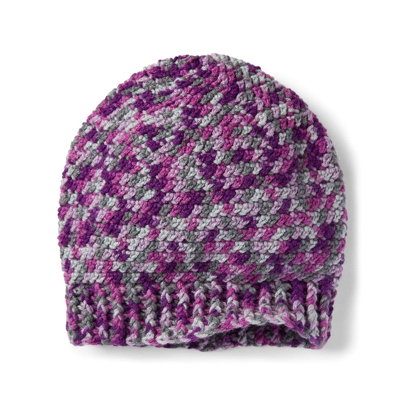 Red Heart Herringbone Crochet Hat