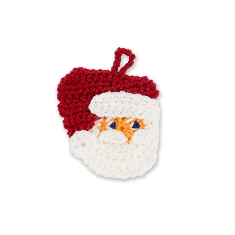 Red Heart Jolly Santa Crochet Ornament