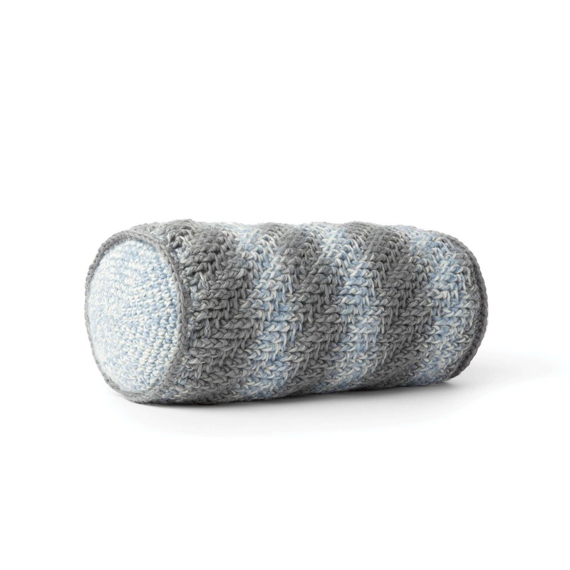Swirling Stripes Crochet Pillow