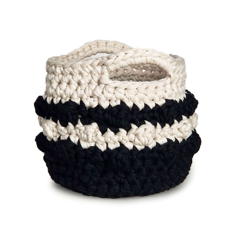 Bernat Bobble Stripe Crochet Basket