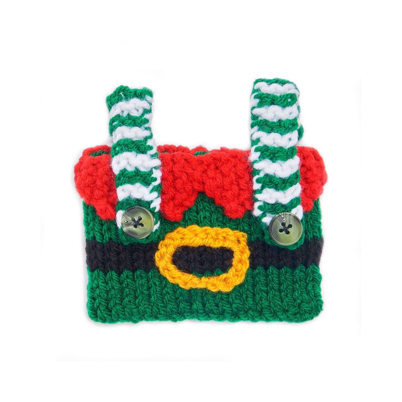 Red Heart Happy Elf Knit Gift Card Holder