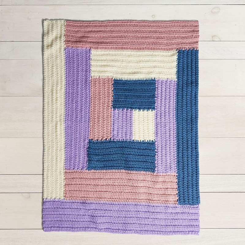 Stitch Club Crochet Log Cabin Blanket + Tutorial