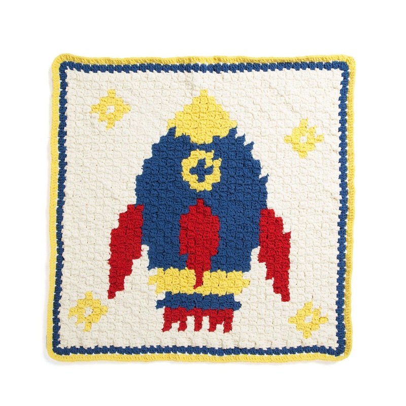 Bernat C2C Blast Off Crochet Baby Blanket