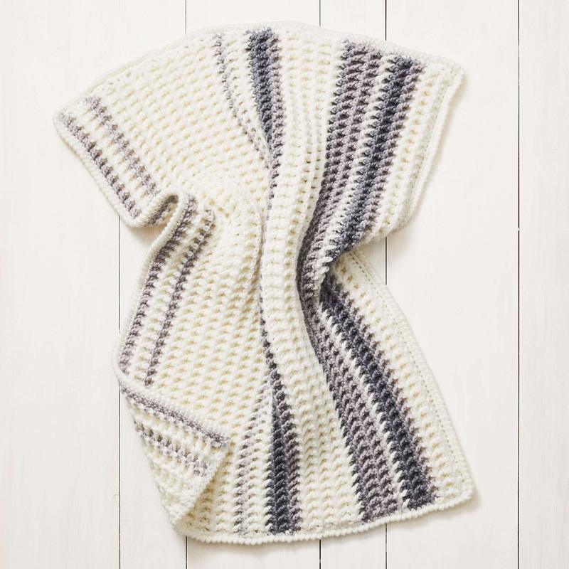 Stitch Club Jane’s Simple Stripes Crochet Baby Blanket + Tutorial