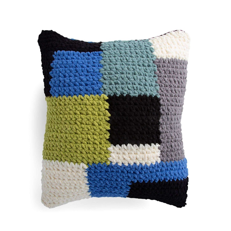 Bernat Blocked Out Crochet Pillow
