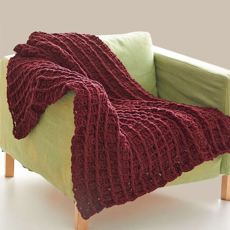 Bernat Bricks Crochet Blanket|Bernat Blanket|Bernat Blanket O’Go