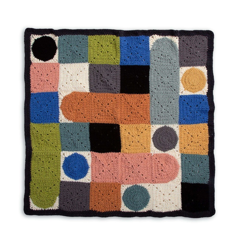Bernat Circle & Square Crochet Blanket