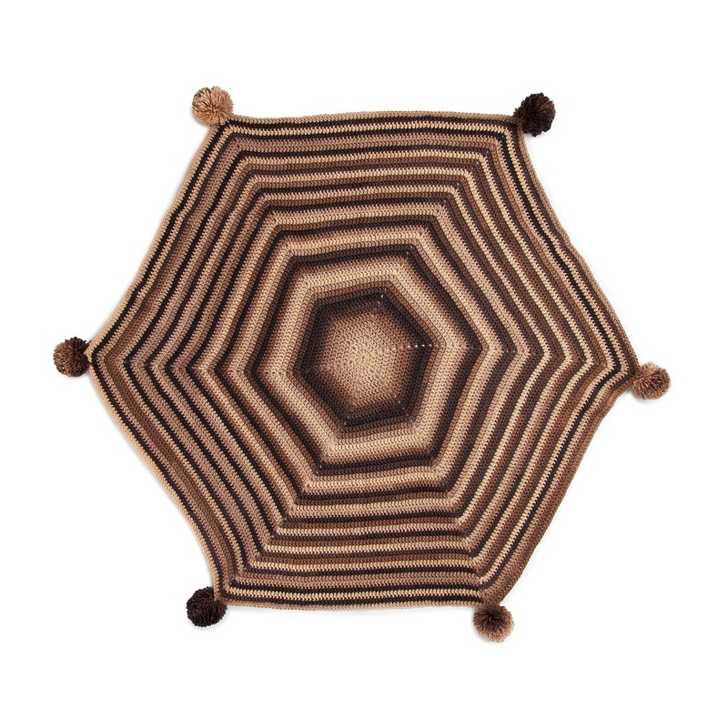 Red Heart Hexagonal Angles Crochet Blanket