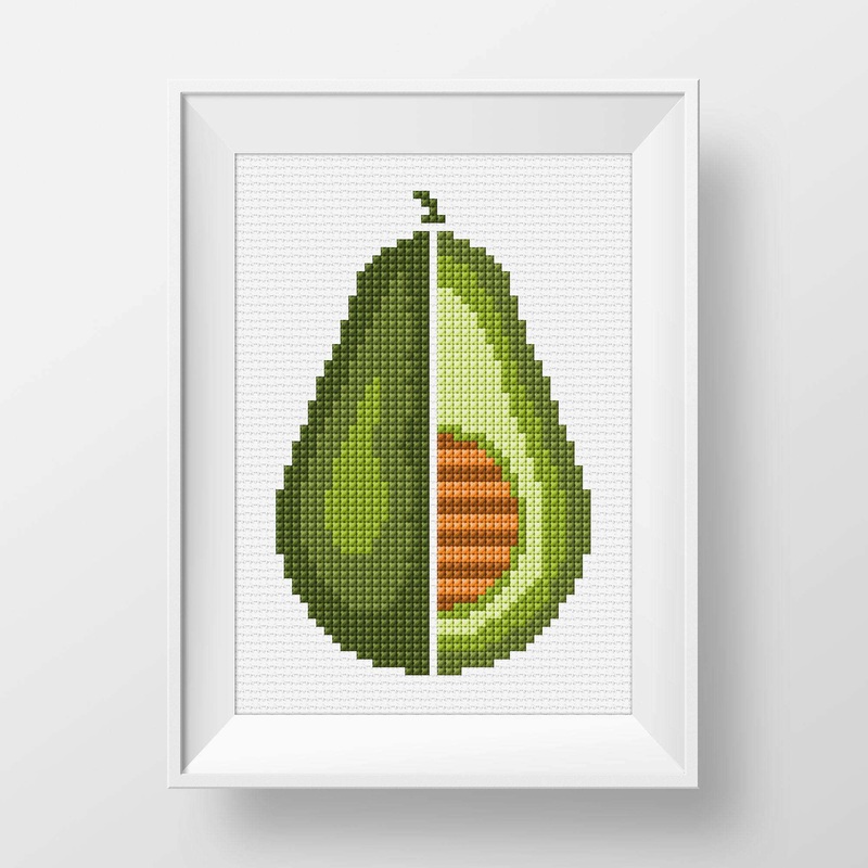 Anchor Embroidery Avocado Cross Stitch Design