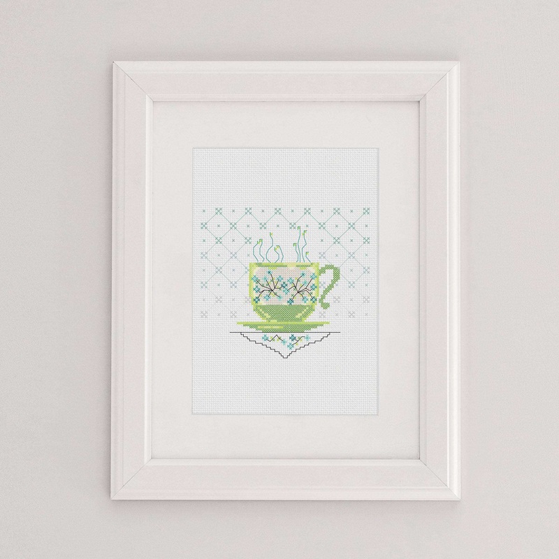 Anchor Embroidery Cross Stitch Tea Cup