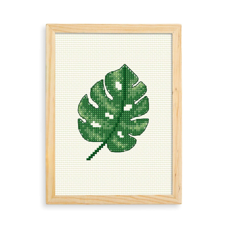 Anchor Embroidery Monstera Leaf Cross Stitch Design