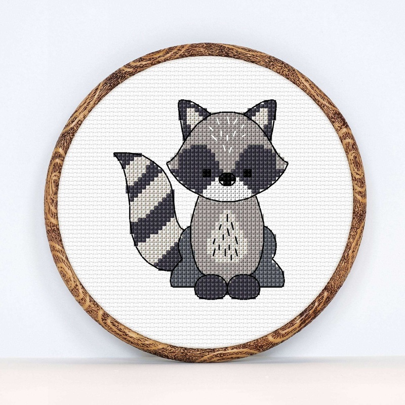 Anchor Embroidery Raccoon Cross Stitch Design