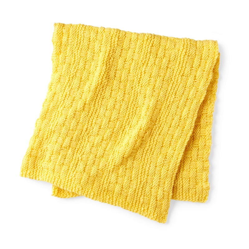 Red Heart Bright & Cuddly Knit Blanket