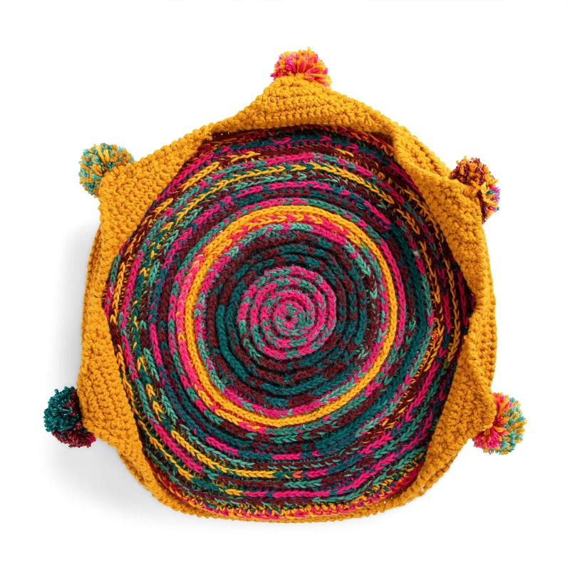 Red Heart Colorful Crochet Pet Bed