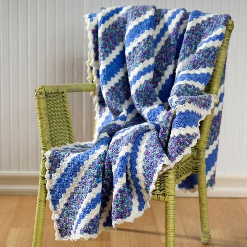Red Heart Crochet Corner-To-Corner Throw